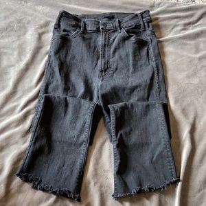 Mother Hustler Ankle Fray Jeans